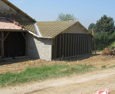 Rénovation de toiture et extension ossature bois à Langon